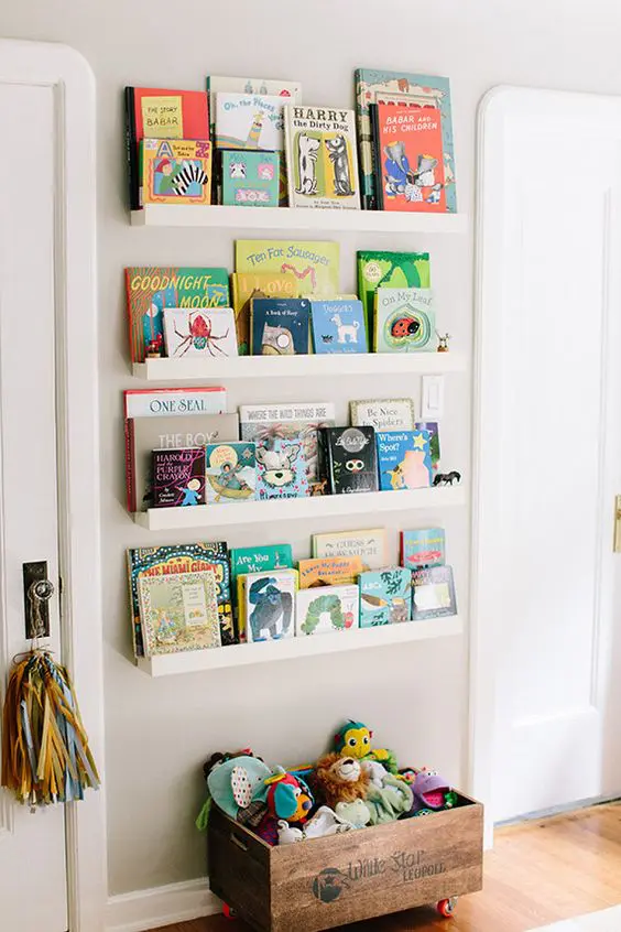 girl nursery bookshelf