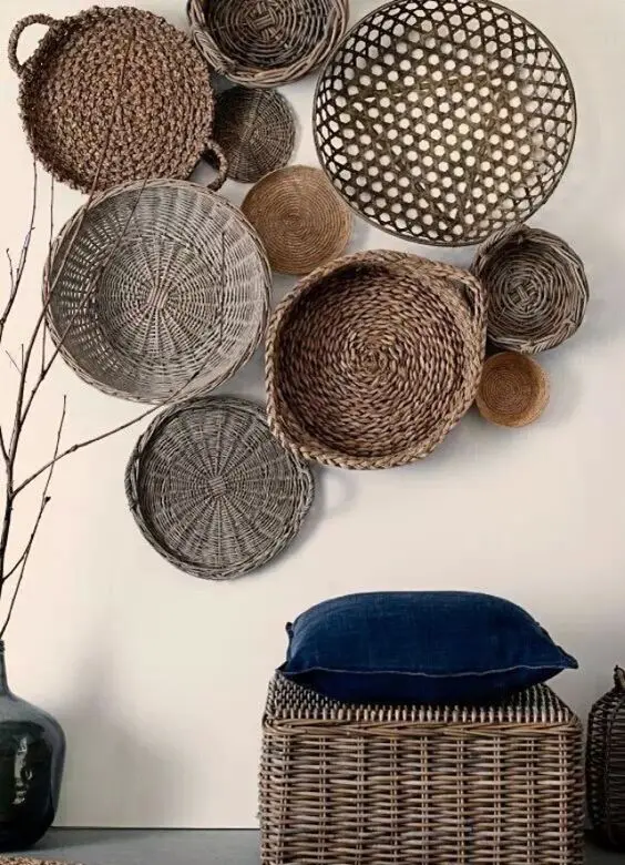 basket accent wall