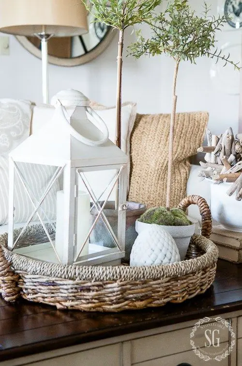 low basket for summer home decor