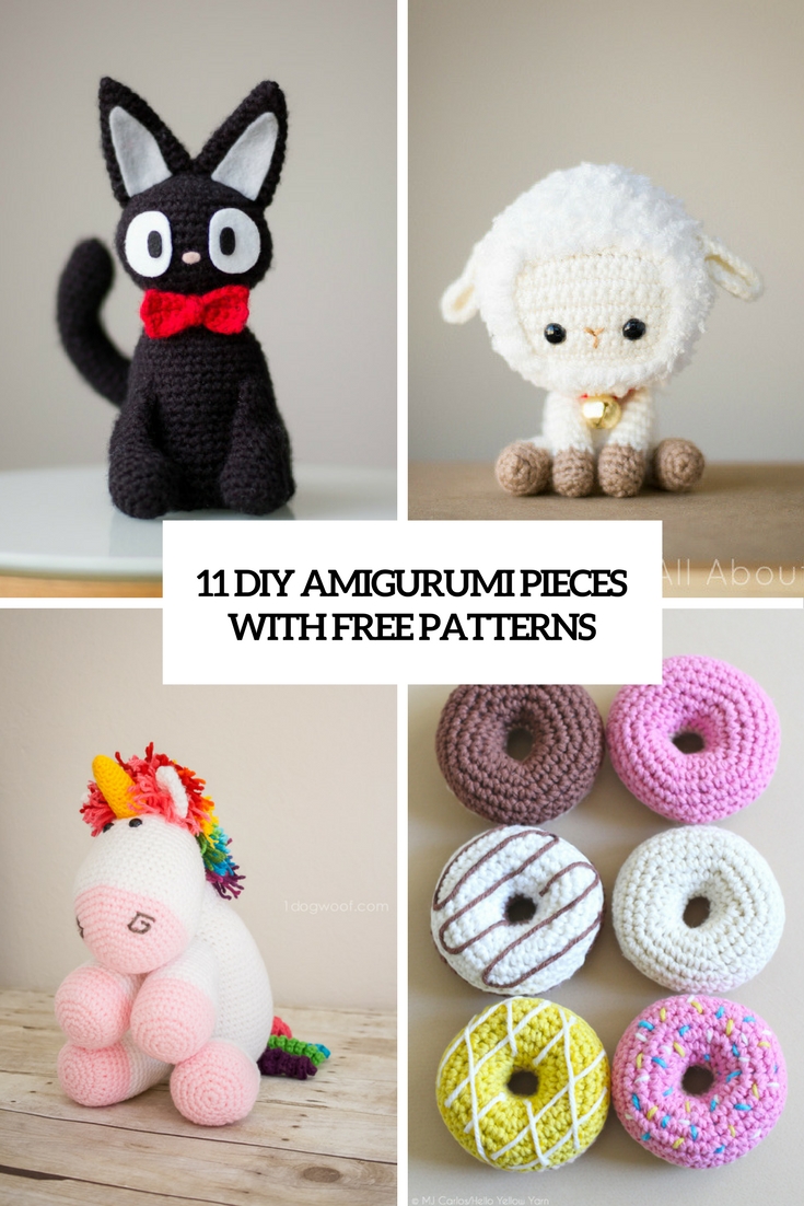 11 DIY Amigurumi Pieces With Free Patterns