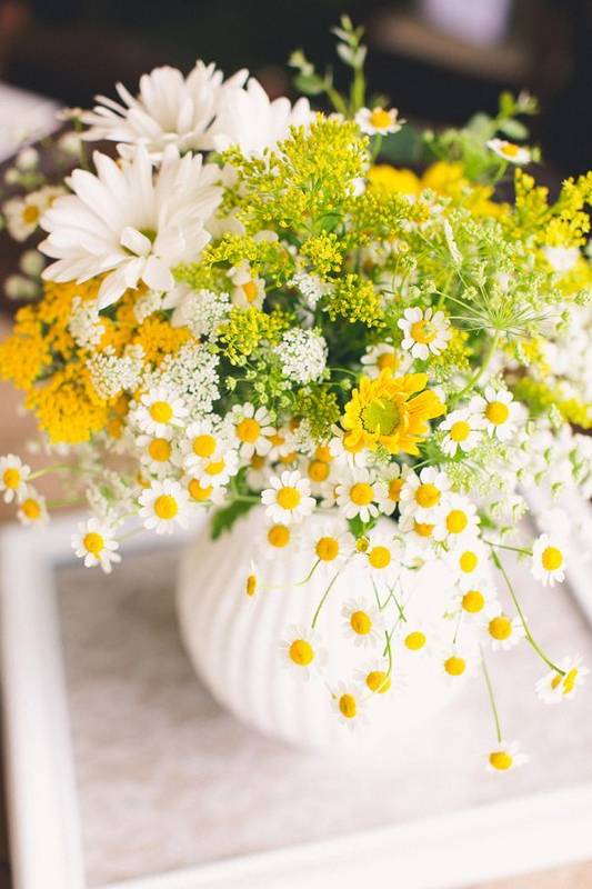 sunny yellow blooms will enliven the table decor
