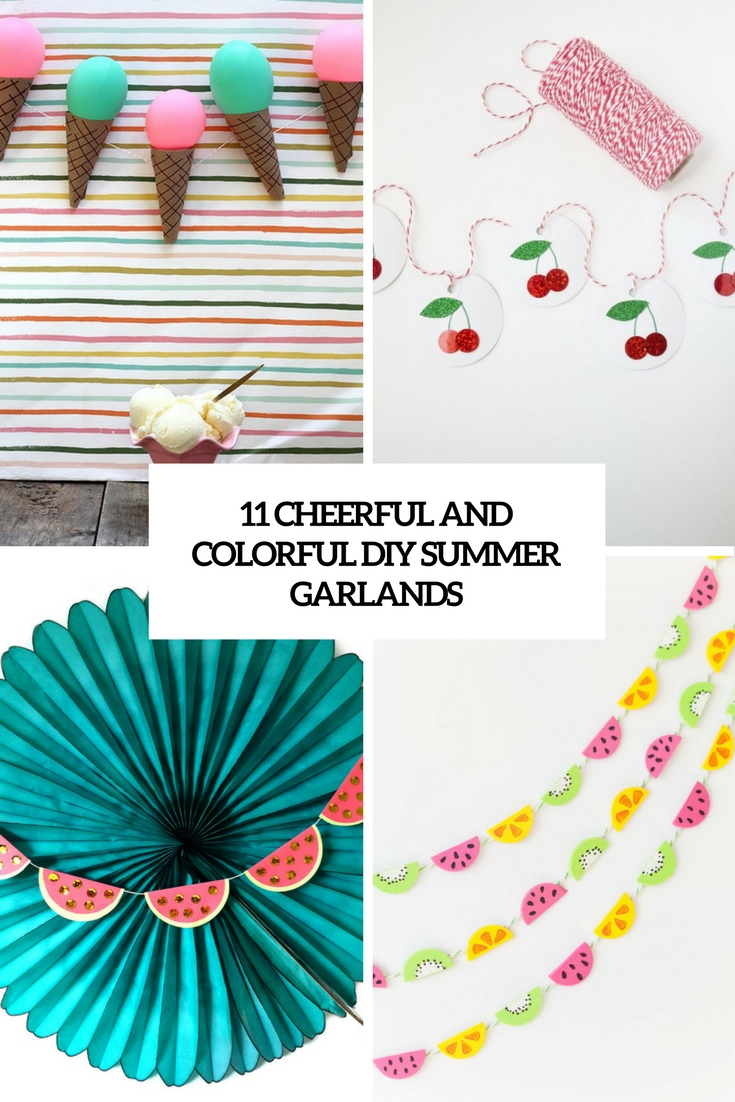 cheerful and colorful diy summer garlands cover