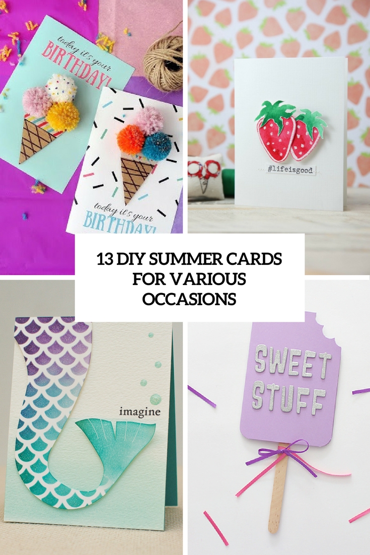 diy summer cards for various occasions cover