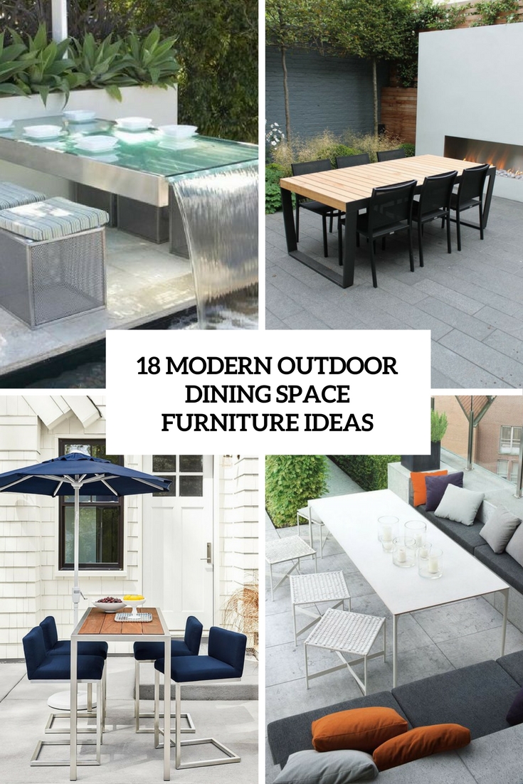 modern outdoor dining space furniture ideas cover