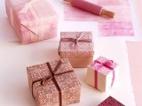 DIY Gift Wrap Using Square Rubber Stamp