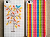 Cool DIY Cross-Stitch iPhone Cases
