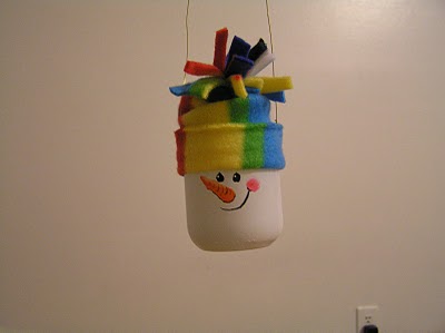 How I Make Baby Food Snowman Ornament 