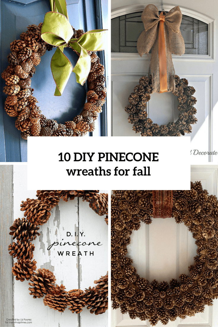 10 diy pinecone wreaths cover