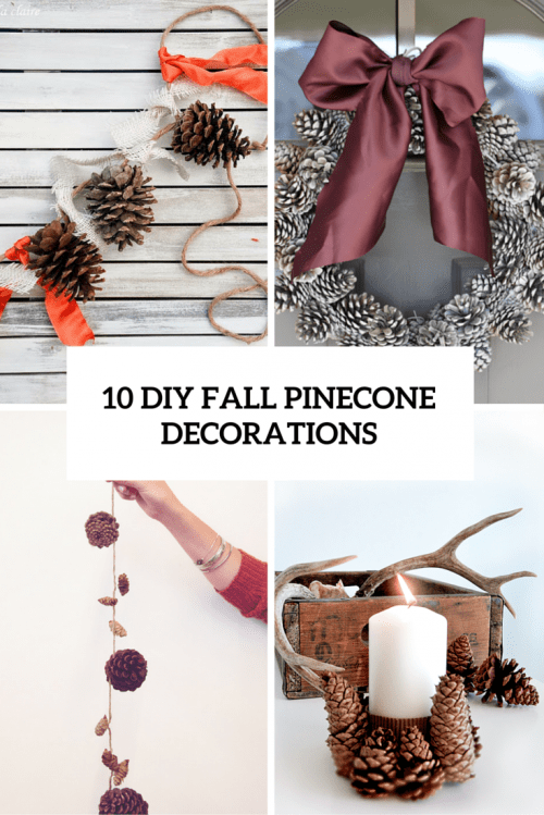 10 fall pinecone decorations cover