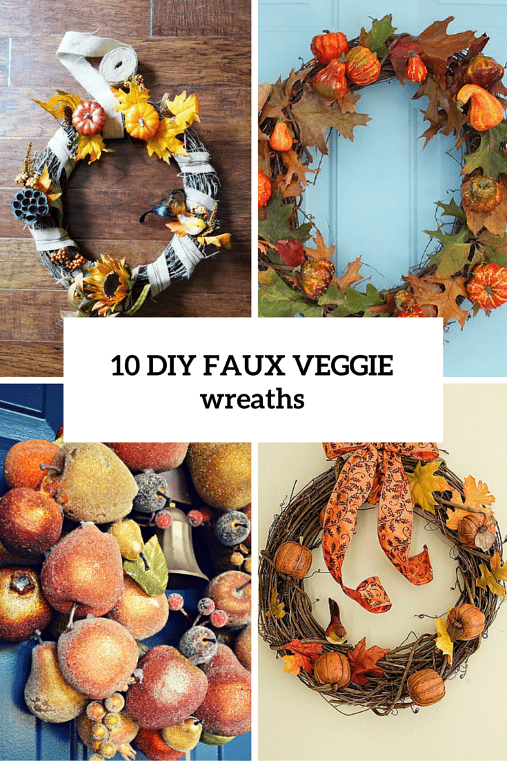 10 faux veggie wreaths cover