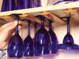 DIY In-cabinet WIne Glass Holder