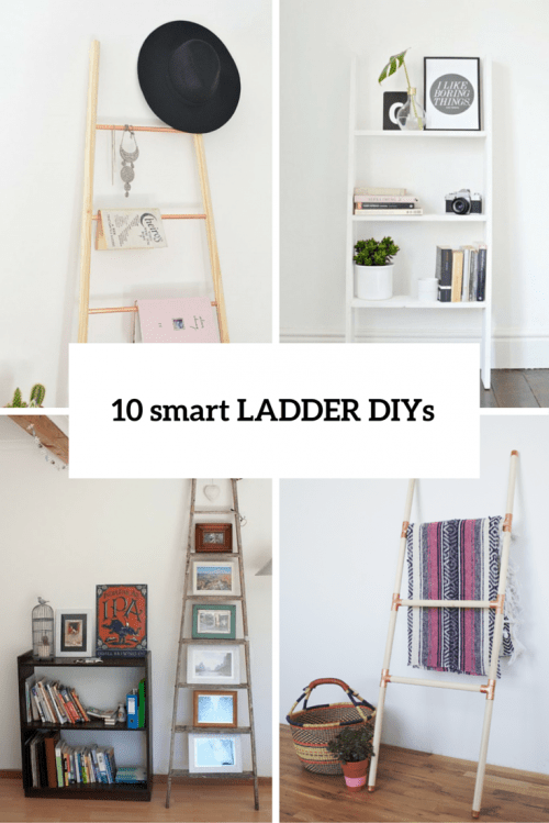 10 Smart DIY Home Projects To Use An Old Ladder