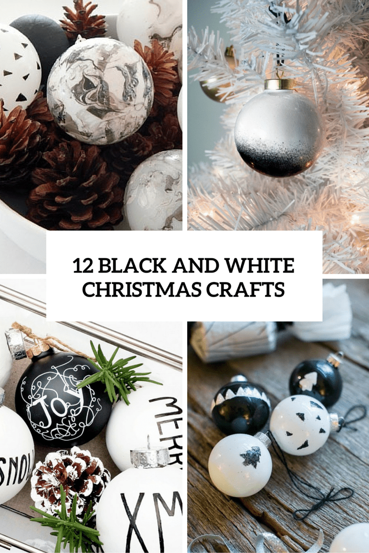 Picture Of black and white christmas crafts  1