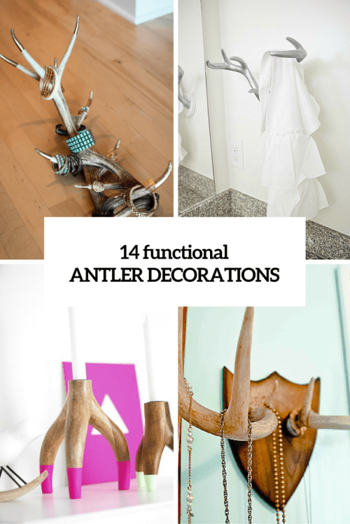 14 rustic antler decorations cover