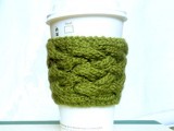Woven Cable Coffee Cup Sleeve Pattern