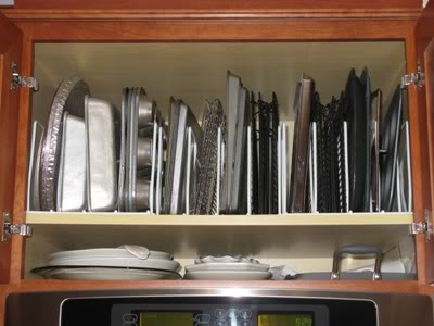 Vertical Storage For Baking Pans (via ths)