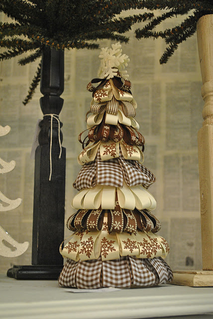 DIY ribbon trees are quite cool and flexible. You can choose colors to match your decor.
