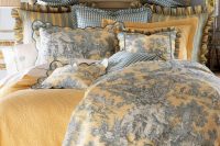Toile is a great fabric for a french country bedroom