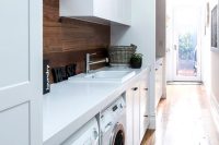 laundry room combined with a entryway is s smart idea