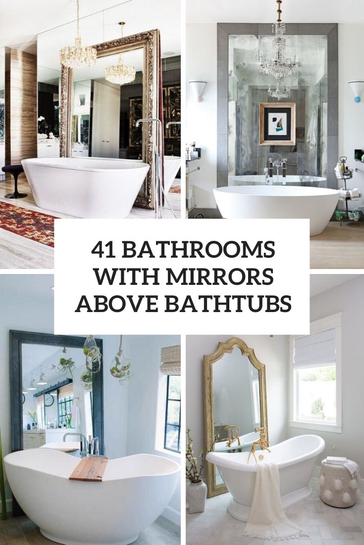 bathrooms with mirrors above bathtubs cover
