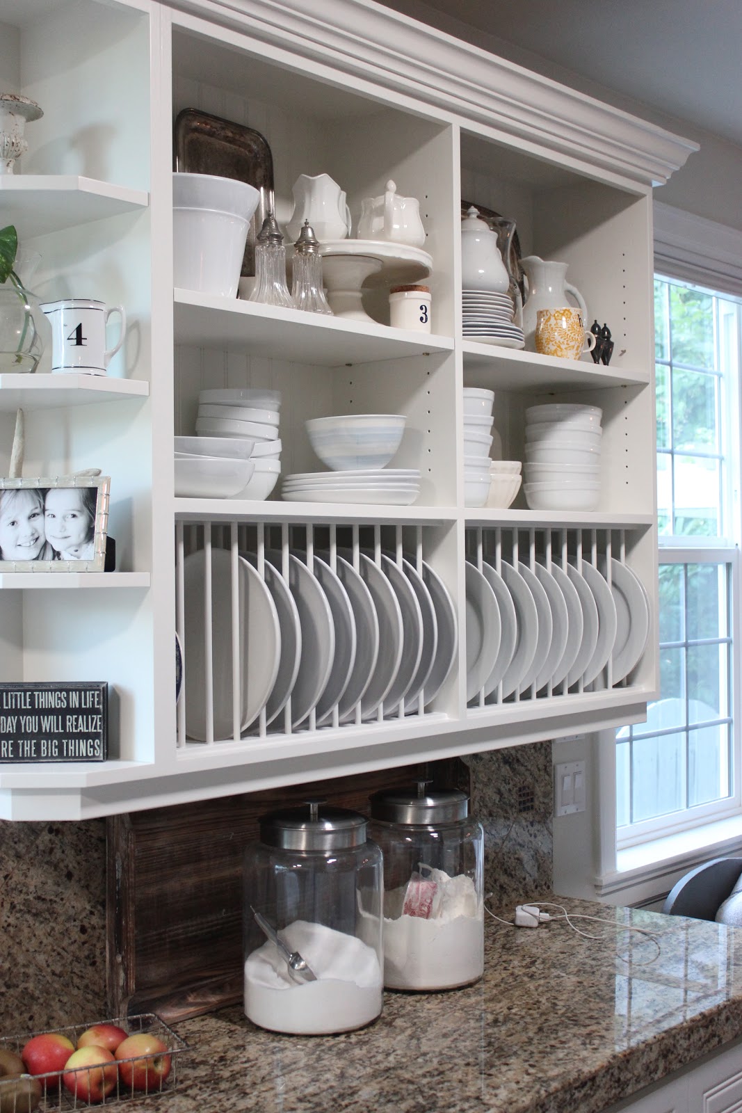 open kitchen cabinets is also a great alternative to standard upper cabinets that is perfect to become a plate rack