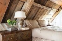 farmhouse-style attic bedroom