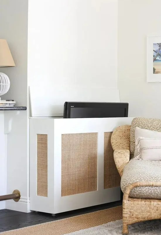 a TV lift cabinet will let you lift your TV when needed and hide it whenever you want without applying any effort at all