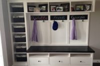 hemnes tv bench and a boocase could solve all your entryway storage needs