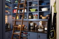 ladder is a great addition to many kitchen pantries