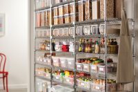 metal shelving units are perfect to organize your food supplies