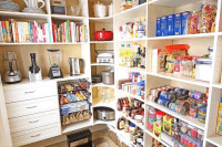 open shelving is always the best solution for a kitchen pantry