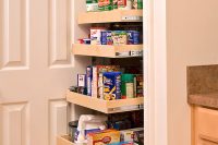 roll-out pantry is a great solution for a small kitchen