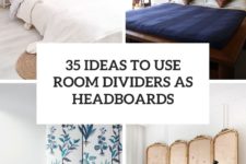 35 ideas to use room dividers as headboards cover