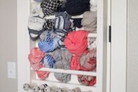 diy scarf storage solution for any door