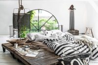 This gorgeous industrial style bed simply amazes