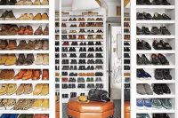 walk-in shoe storage solution