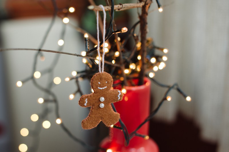 Felt gingerbread ornaments