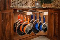 slide-out racks are perrfect to store your frying pans