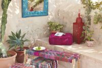 colorful patterns could enrish any bohemian living space