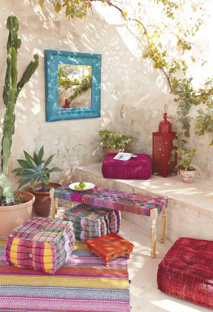 colorful patterns could enrish any bohemian living space