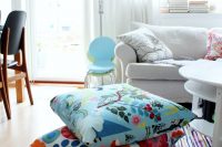 you can DIY big floor cushions using IKEA fabric