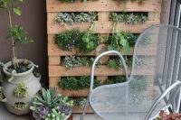 One more awesome example of a space saving vertical herb garden you can DIY from a pallet.