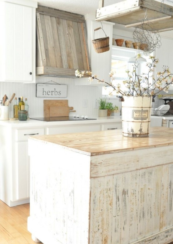 even a kitchen hood can look shabby chic