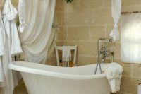 fabric canopies could be used in bathrooms too