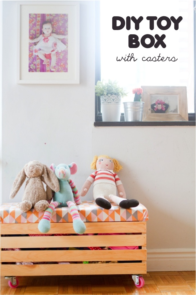 DIY toy box with casters