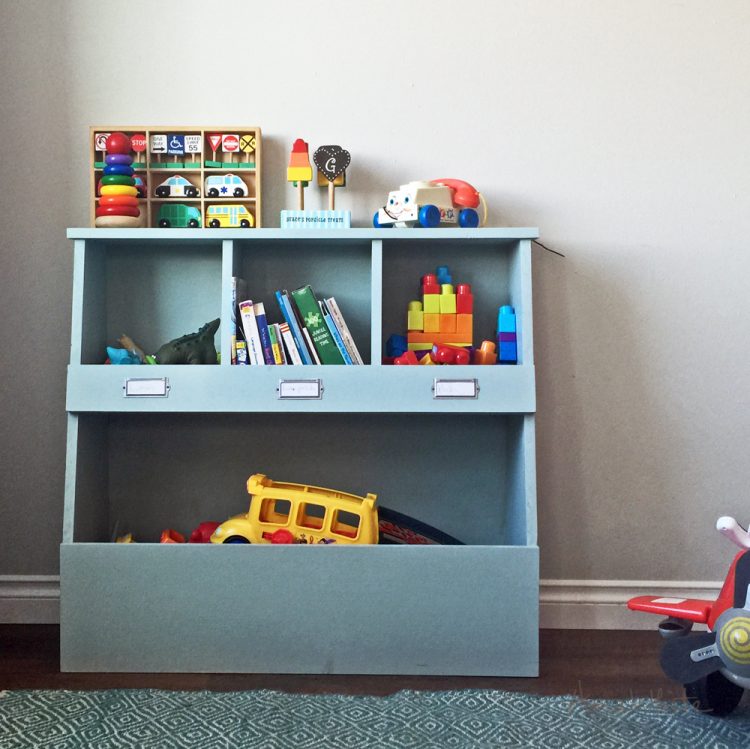 This project might involve some woodworking skills but you'll get fully functional toy storage units in return. Besides, the project come with free plans. (via ana-white)