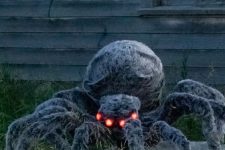 a giant Halloween spider placed in your backyard will scary all the neighbors and you can DIY that