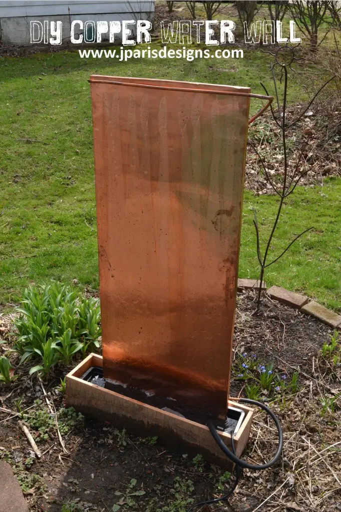 DIY copper waterfall. It'd change its color over time, cuz copper is sensitive to water. Although that might make it even more cooler. Copper pipes and copper foil would be needed for the project. (via jparisdesigns)
