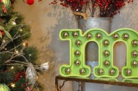 Christmas ornaments marquee