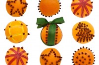 patterned orange pomanders